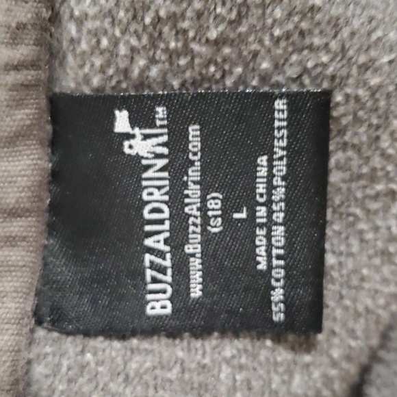 Authentic Buzz Aldrin NASA Gray Hoodie with Mission Patches - Picture 4 of 4